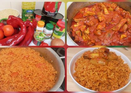 Jollof Rice And Chicken Stew
