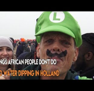Crazy Things Africans Don’t Do – Cold Water Dipping in Holland