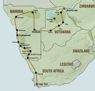 Kampeersafari van Kaapstad naar Victoria Falls (23 dagen)