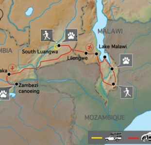 De Wildernis van Zambia & Malawi (18 dagen)