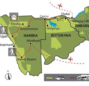 De Olifantenroute van Windhoek tot Victoria Falls (18 dagen)