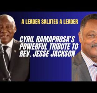 President Cyril Ramaphosa’s Powerful Tribute to Jesse Jackson | A Leader Salutes a Leader